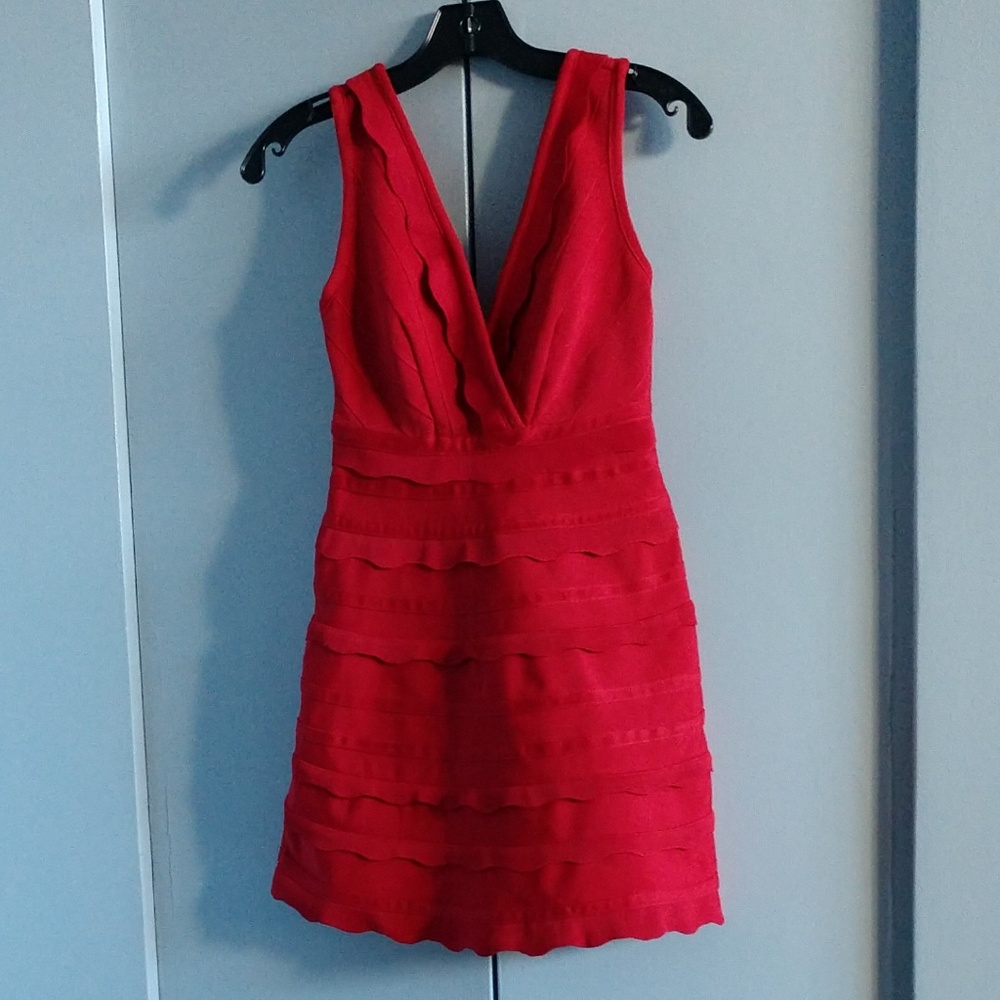 Nasty Gal  XS Secret Love Skater Dress Red - Picture 4 of 7